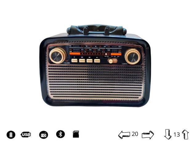 &u+ PARLANTE BT BLUETOOTH KTF-1467 RADIO / AM - FM / AUX